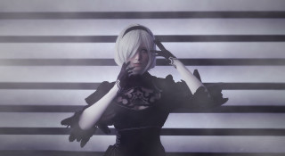 White haired woman black dress 2 - ayami kojima free wallpaper