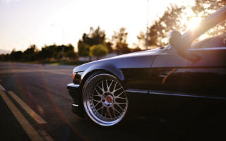 Black car sunset tree silhouette - the tree behind free wallpaper