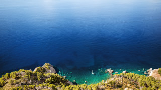 Water boat trees hill flowers - exekia free wallpaper for desktop