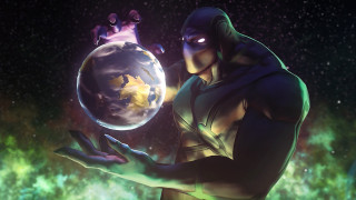 Woman crystal ball starry sky - a crystal ball free wallpaper for desktop