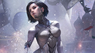 Futuristic woman helmet snow robot - a futuristic helmet free wallpaper