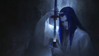 Woman sword dark forest light - a dark forest free wallpaper for desktop