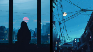 Woman city night cyberpunk anime - atey ghailan free wallpaper for desktop
