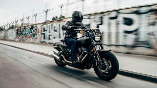 Man motorcycle street graffiti tilt - brenda chamberlain free wallpaper for desktop