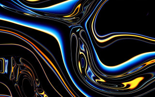 Black background blue yellow swirls - alfred manessier free wallpaper
