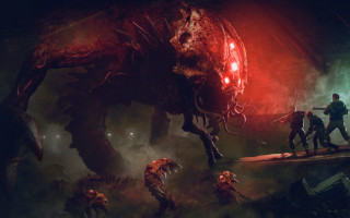 Alien group giant creature dark - anato finnstark free wallpaper for desktop
