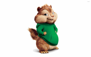 Cartoon chipmunk surprised green shirt - verdadism free wallpaper for desktop