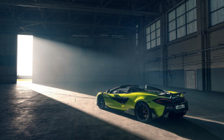 Yellow sports car garage light 2 - a yellow sports car free wallpaper for desktop