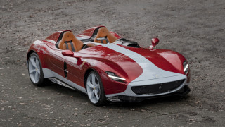 Red white sports car parking - spectacular free wallpaper