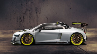 White sports car yellow rims - hyper detail free wallpaper