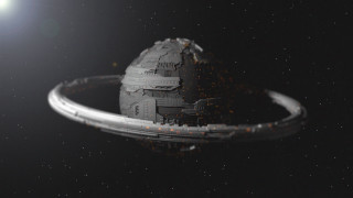 Space ship bright light star - beeple free wallpaper