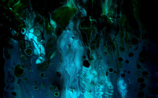 Blue green liquid bubbles abstract - liquid free wallpaper for desktop