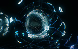 Human head chip blue black - a black background free wallpaper for desktop