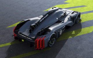 Futuristic racecar greenyellow line blackwhite - a race track free wallpaper