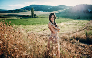 Woman field araceli gilbert magic - tall grass free wallpaper for desktop