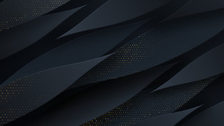 Black gold abstract wavy dots - geometric abstract art free wallpaper for desktop