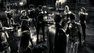 Group people rain umbrella woman - a plate free wallpaper