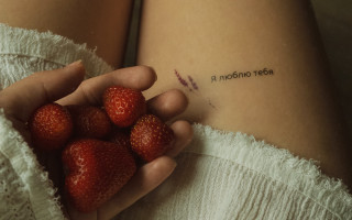 Strawberries tattoo food berry aesthetic - fedot sychkov free wallpaper for desktop