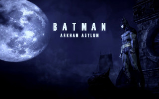 Batman arkvani asylun full moon - a clock tower in the background free wallpaper