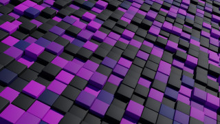 Purple cube pattern sky background - blurry free wallpaper