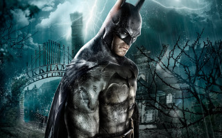 Batman man lightning building bridge - batman free wallpaper for desktop