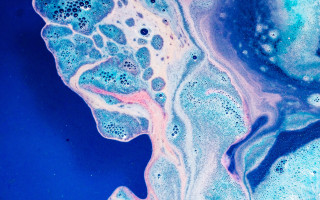 Blue pink liquid bubbles microscopic 2 - liquid free wallpaper for desktop