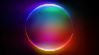 Colorful orb light black red - a green center free wallpaper