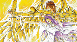 Angels swords looking yellow background - epsylon point free wallpaper