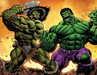 Hulk demon fight avengers comics - brothers hildebrandt free wallpaper