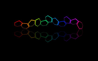 Rainbow hexagon reflection chromatic aberration - chromatic aberration free wallpaper