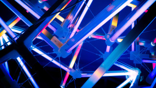 Colorful lights abstract kinetic neon - cerith wyn evans free wallpaper