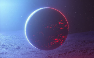 Red blue planet space stars - filip hodas free wallpaper for desktop
