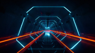 Neon tunnel cyberpunk energy sword - the center free wallpaper