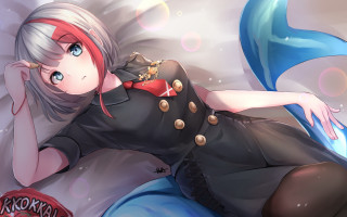 Red haired blue eyed ai - a red hair free wallpaper