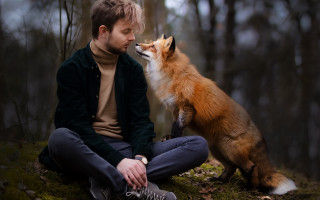 Man fox woods blurry outdoors - caspar wolf free wallpaper for desktop