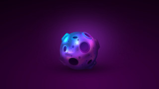 Purple blue object space art - cinema 4 d free wallpaper for desktop