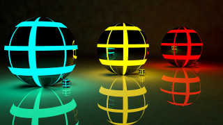Colorful balls reflection dark room - the dark room free wallpaper for desktop