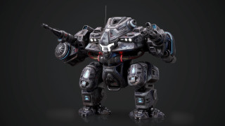 Robot gun mecha science fiction - its hand free wallpaper