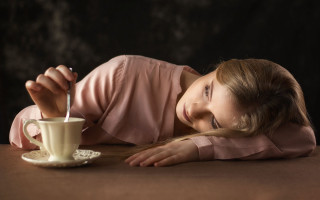 Little girl coffee spoon black - a little girl free wallpaper