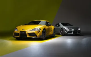Two cars studio green yellow - promotional free wallpaper
