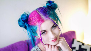 Woman blue pink hair silver - kai carpenter free wallpaper for desktop