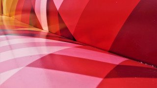 Red yellow umbrella bench abstract - umbrella free wallpaper