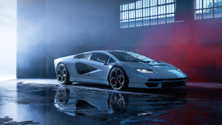 White car garage red light 2 - a garage free wallpaper