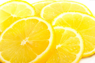 Close up lemons plate water - the surface free wallpaper