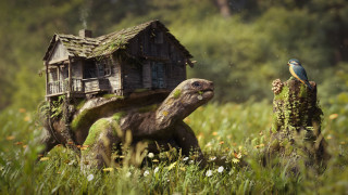Turtle bird house back storybook - its back free wallpaper for desktop
