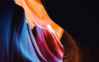 Colorful rock formation light exposure - a cave painting free wallpaper for desktop