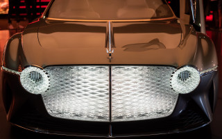 Car headlight redlight kinetic art - a close up of a car free wallpaper for desktop