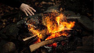 Fire hotdog campfire embers autumn - hot free wallpaper