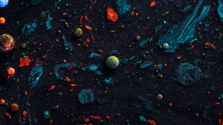 Rocks skeleton space art planet - a skeleton free wallpaper for desktop