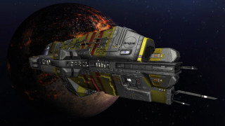 Space ship planet star moon - a space ship free wallpaper for desktop